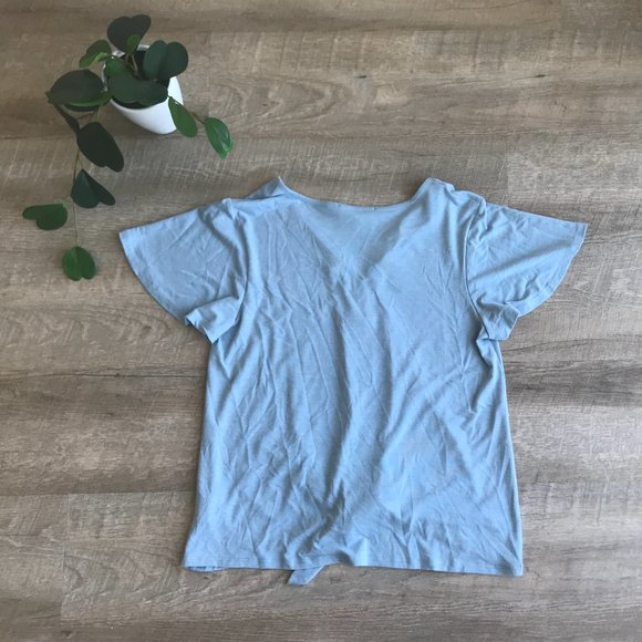 StitchFix Pique Blouse with Tie Front Detail, M - Picture 2 of 5